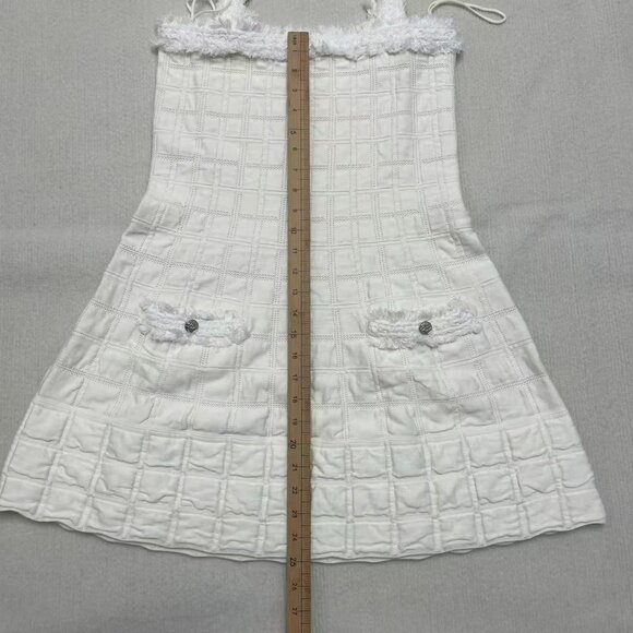 Chanel Classic Check Knit Strapless Dress - Picture 11 of 11